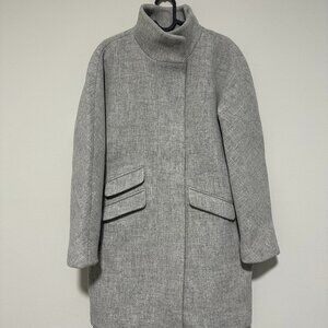 J. Crew Cocoon coat in Italian stadium-cloth wool blend - US 2 / Gray (NWT)